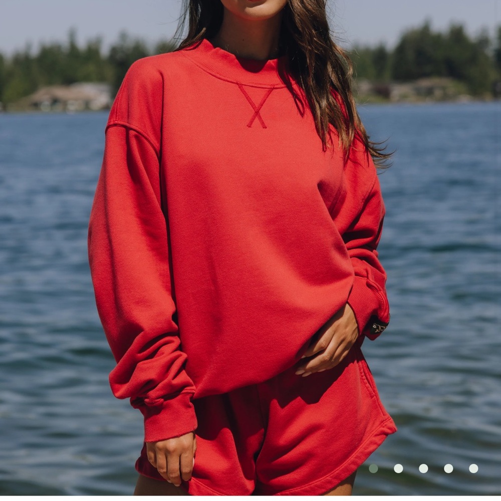 Daily Drills Red Crew Neck Sweater